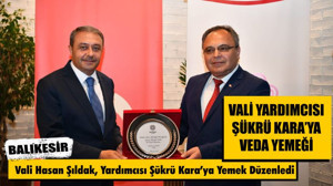 Vali Şıldak'tan Veda Yemeği