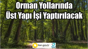 Orman yollarında üst yapı işi yaptırılacak