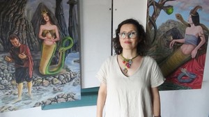 Edremit'li Ressam Kadın Gücü İle Mitolojik Kahramanları Yeniden Yorumladı