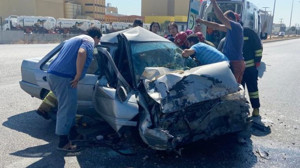 Aracın İçine Sıkışan Sürücünün Zor Anları