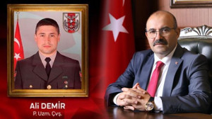 Vali Ustaoğlu'ndan Şehit Demir'in Ailesine Başsağlığı Mesajı