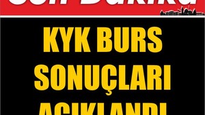 KYK Burs Sonuçları Açıklandı
