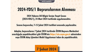 2024 Yılı YDS başvuruları başladı