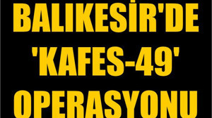 Balıkesir'de 'Kafes-49' Operasyonu