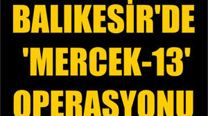 Balıkesir'de 'Mercek-13' Operasyonu