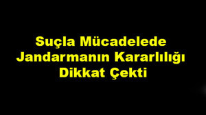 Suçla Mücadelede Jandarmanın Kararlılığı Dikkat Çekti