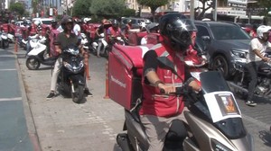 Alanya'da Motokuryeler Öldürülen Meslektaşları İçin Toplandı