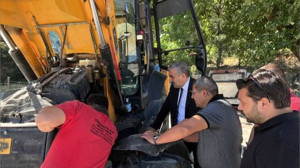 Başkan Gaga Güne Sahada Başladı