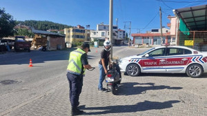 Balıkesir Trafik Jandarmasından Motosiklet Denetimi