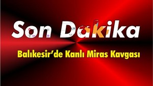 Balıkesir'de Kanlı Miras Kavgası