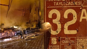 Burhaniye’de Sabaha karşı İşyeri Yangını