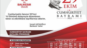 Balıkesir Valiliği 29 Ekim Programı Belli Oldu