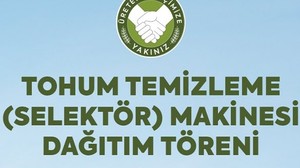 Balıkesir'de Çiftçilere Tohum Temizleme Makinesi Desteği