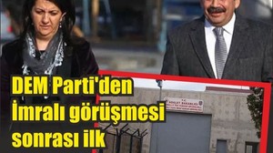 DEM Parti'den İmralı açıklaması