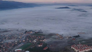 Yoğun Sis Sındırgı’yı Kapladı