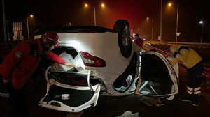 Balıkesir - İzmir Otobanında Kaza 1 Kişi Yaralı