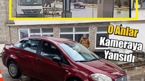 Savaştepe’de ilginç kaza güvenlik kamerasına yansıdı