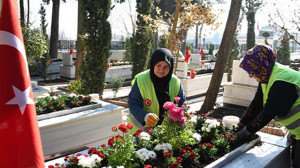 Büyükşehir'den 18 Mart Öncesi Şehitliklere Vefa
