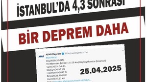 Marmara Denizi'nde 4,3 Büyüklüğünde Deprem
