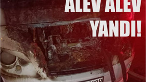 Edremit'te Araç Yangını Korkuttu!