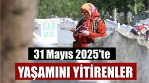 Balıkesir’de 31 Mayıs 2025'te Yaşamını Yitirenler