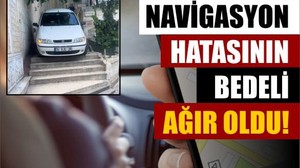 Navigasyona Güvendi, Merdivenlerde Mahsur Kaldı!