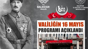 Balıkesir'de 16 Mayıs Kuva-yi Milliye Günü Kutlama Programı