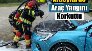Altıeylül’de Araç Yangını Korkuttu