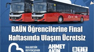 BAÜN Öğrencilerine Final Haftasında Ulaşım Ücretsiz
