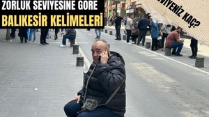 Zorluk Seviyesine Göre Balıkesirlilerin Bildiği Kelimeler