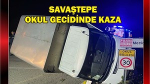 Savaştepe'de Okul Önünde Trafik Kazası