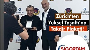 Zürich’ten Yüksel Taşaltı’na Takdir Plaketi!