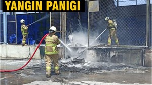 Balıkesir’de Sebze-Meyve Halinde Yangın Paniği: Plastik Kasalar Tutuştu
