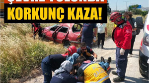 Çevreyolunda Kaza: Sürücü Kurtarıldı