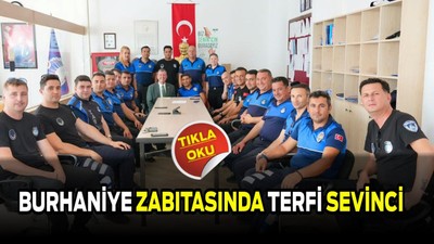 Burhaniye Zabıtasında Terfi Sevinci