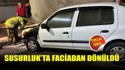 Susurluk’ta Araç Yangını
