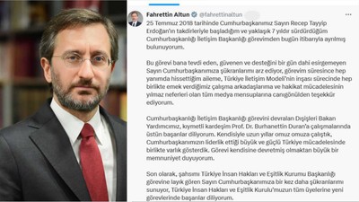 Fahrettin Altun, TİHEK Başkanlığına Atandı: İlk Mesajını Paylaştı