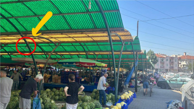 Çarşamba Pazarı’nda İlginç Görüntü: Gündüz Yanan Lambalar