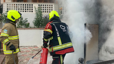 Burhaniye’de Elektrik Panosu Yangını Korkuttu
