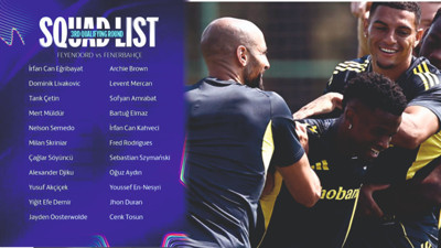 Fenerbahçe’nin Feyenoord Maçı Kadrosu Açıklandı! Sürpriz İsimler Listede