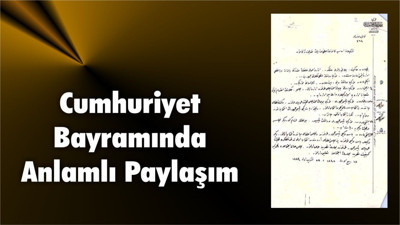 İlber Ortaylı, Cumhuriyet’in ilan belgesini paylaştı