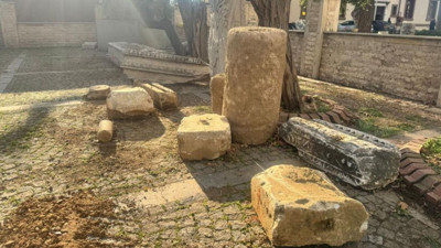 Balıkesir'de Bin Yıllık Bizans Sütunları Bulundu