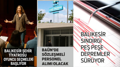 Balıkesir 17 Kasım Gündemi