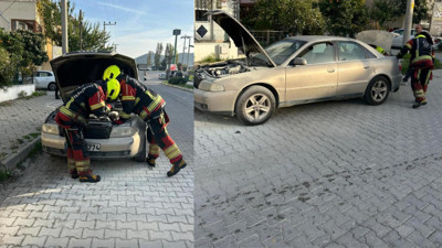 Burhaniye’de Seyir Halinde Araç Alev Aldı!