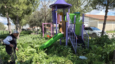 Burhaniye’de Yeşil Alanlarda Bahar Düzenlemesi Başladı