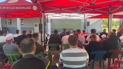 Korkut’ta milli heyecan dev ekrana taşındı