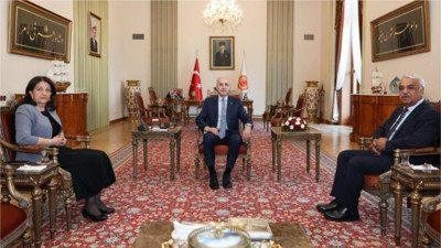 TBMM Başkanı Numan Kurtulmuş, DEM Parti İmralı Heyetini Kabul Etti