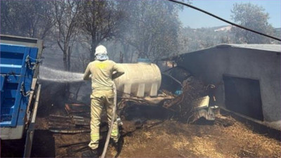 Havran Fazlıca’da korkutan yangın