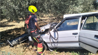Balıkesir Havran’da Otomobil Yoldan Çıktı: 2 Yaralı