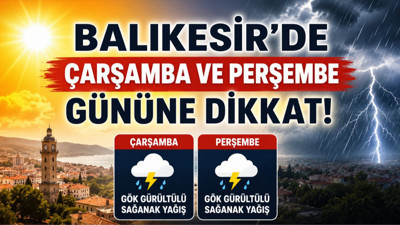 Balıkesir’de Çarşamba Ve Perşembe Gününe Dikkat! Yağış Geliyor